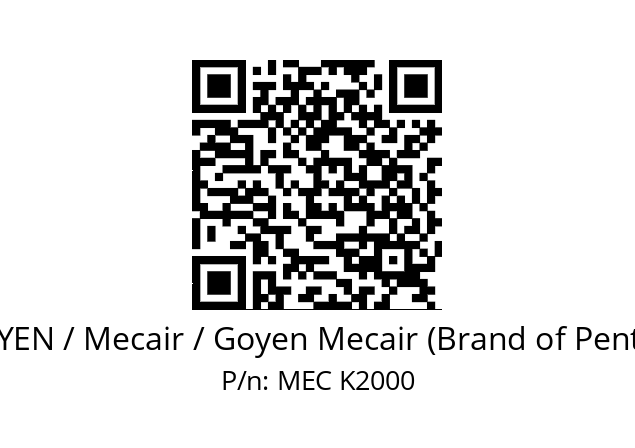   GOYEN / Mecair / Goyen Mecair (Brand of Pentair) MEC K2000