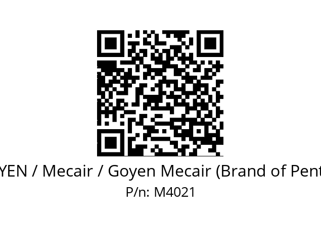   GOYEN / Mecair / Goyen Mecair (Brand of Pentair) M4021