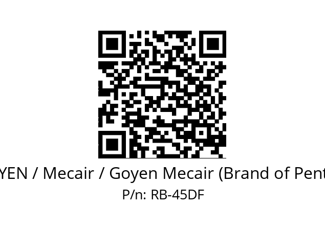   GOYEN / Mecair / Goyen Mecair (Brand of Pentair) RB-45DF