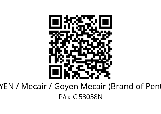   GOYEN / Mecair / Goyen Mecair (Brand of Pentair) C 53058N