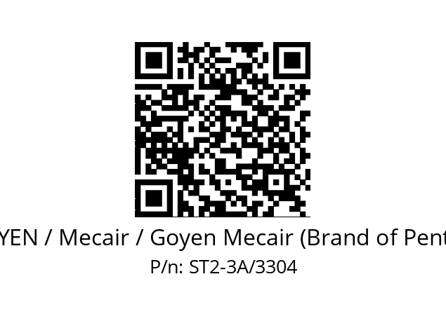   GOYEN / Mecair / Goyen Mecair (Brand of Pentair) ST2-3A/3304