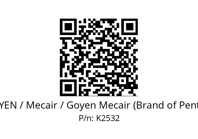   GOYEN / Mecair / Goyen Mecair (Brand of Pentair) K2532