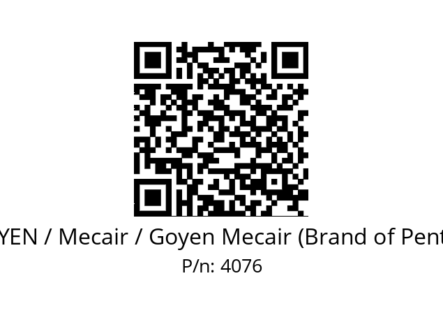   GOYEN / Mecair / Goyen Mecair (Brand of Pentair) 4076