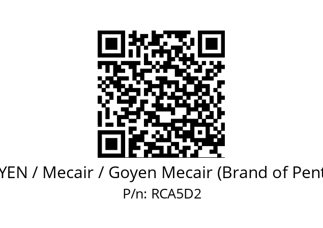   GOYEN / Mecair / Goyen Mecair (Brand of Pentair) RCA5D2