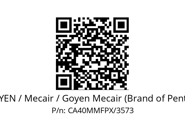   GOYEN / Mecair / Goyen Mecair (Brand of Pentair) CA40MMFPX/3573