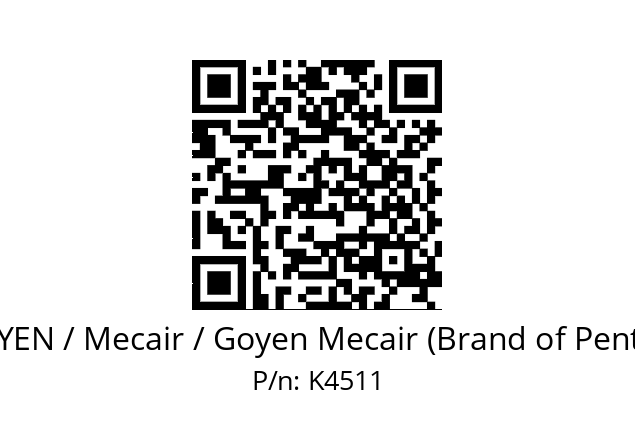   GOYEN / Mecair / Goyen Mecair (Brand of Pentair) K4511