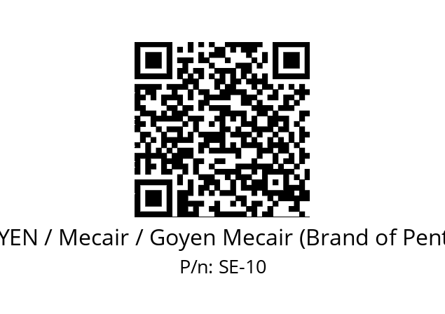   GOYEN / Mecair / Goyen Mecair (Brand of Pentair) SE-10