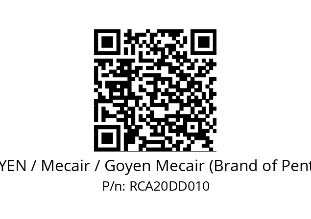   GOYEN / Mecair / Goyen Mecair (Brand of Pentair) RCA20DD010