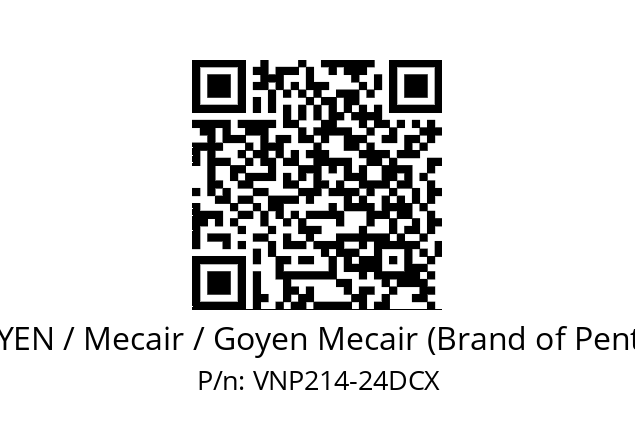   GOYEN / Mecair / Goyen Mecair (Brand of Pentair) VNP214-24DCX