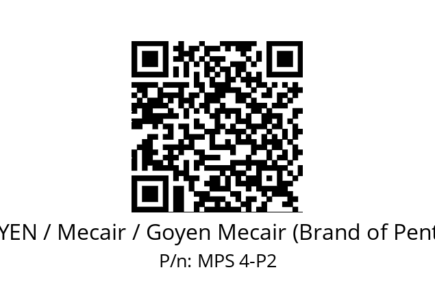   GOYEN / Mecair / Goyen Mecair (Brand of Pentair) MPS 4-P2