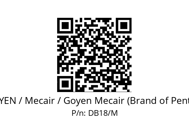   GOYEN / Mecair / Goyen Mecair (Brand of Pentair) DB18/M