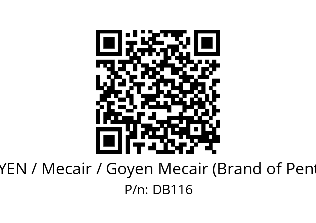   GOYEN / Mecair / Goyen Mecair (Brand of Pentair) DB116