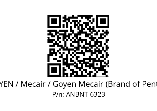   GOYEN / Mecair / Goyen Mecair (Brand of Pentair) ANBNT-6323