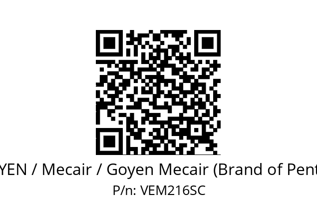   GOYEN / Mecair / Goyen Mecair (Brand of Pentair) VEM216SC