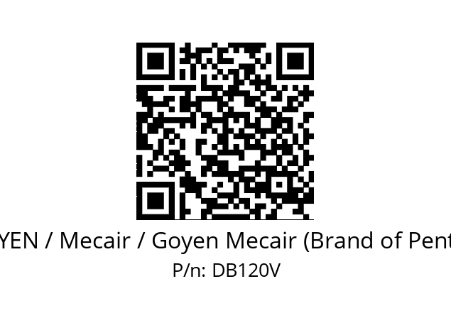   GOYEN / Mecair / Goyen Mecair (Brand of Pentair) DB120V