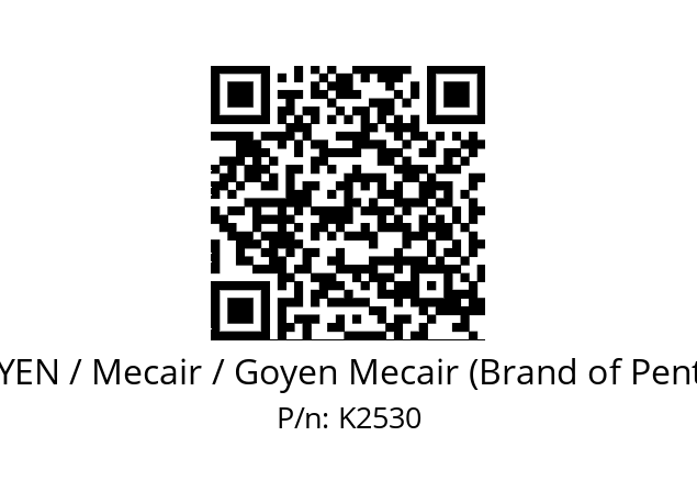   GOYEN / Mecair / Goyen Mecair (Brand of Pentair) K2530