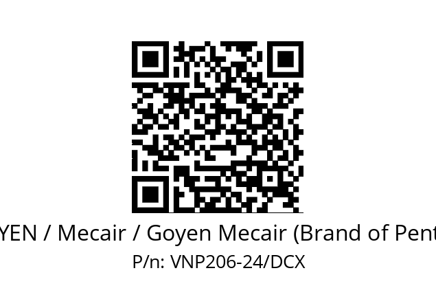   GOYEN / Mecair / Goyen Mecair (Brand of Pentair) VNP206-24/DCX