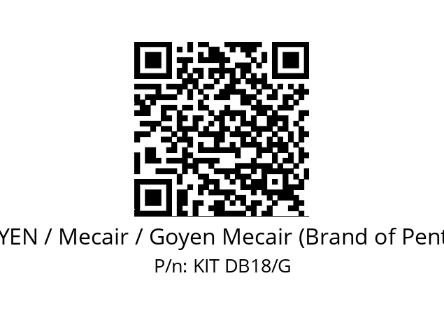   GOYEN / Mecair / Goyen Mecair (Brand of Pentair) KIT DB18/G