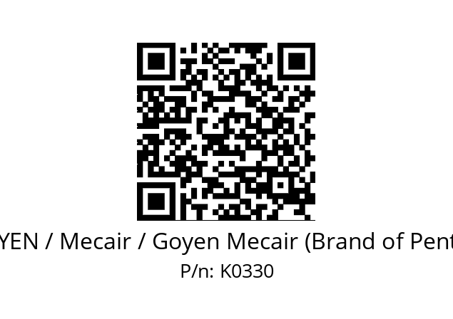   GOYEN / Mecair / Goyen Mecair (Brand of Pentair) K0330