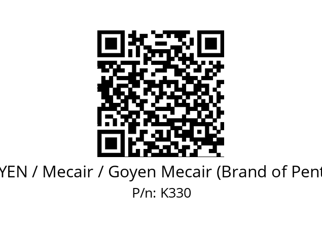   GOYEN / Mecair / Goyen Mecair (Brand of Pentair) K330