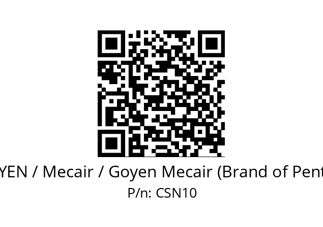   GOYEN / Mecair / Goyen Mecair (Brand of Pentair) CSN10