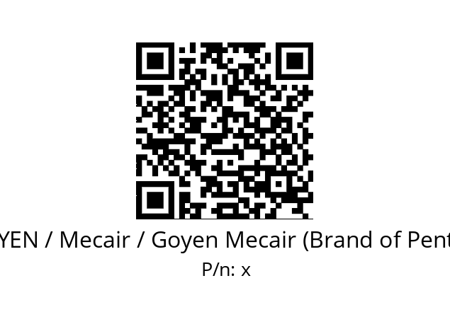   GOYEN / Mecair / Goyen Mecair (Brand of Pentair) x