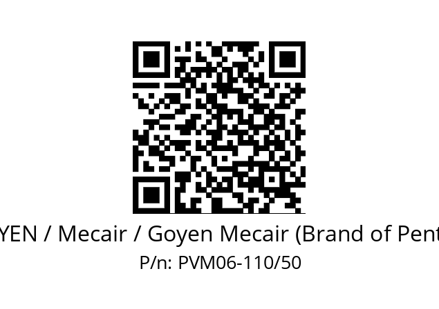   GOYEN / Mecair / Goyen Mecair (Brand of Pentair) PVM06-110/50