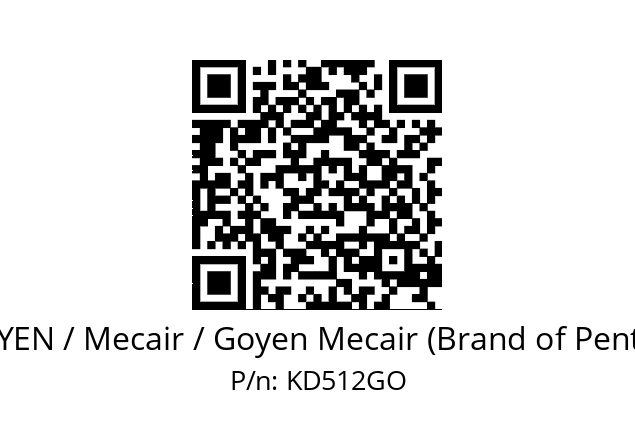   GOYEN / Mecair / Goyen Mecair (Brand of Pentair) KD512GO