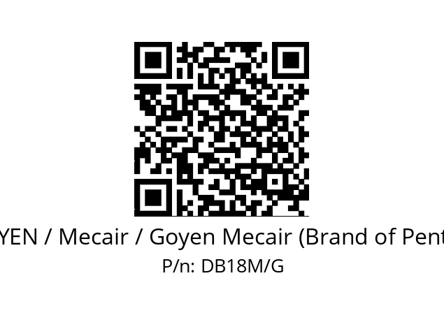   GOYEN / Mecair / Goyen Mecair (Brand of Pentair) DB18M/G