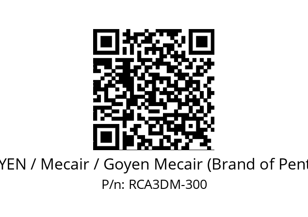   GOYEN / Mecair / Goyen Mecair (Brand of Pentair) RCA3DM-300