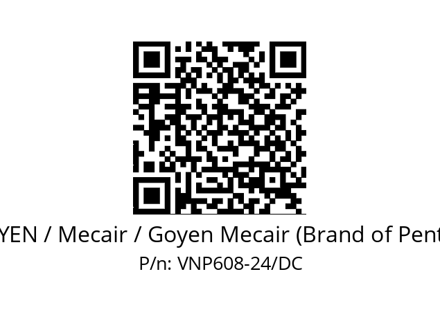   GOYEN / Mecair / Goyen Mecair (Brand of Pentair) VNP608-24/DC