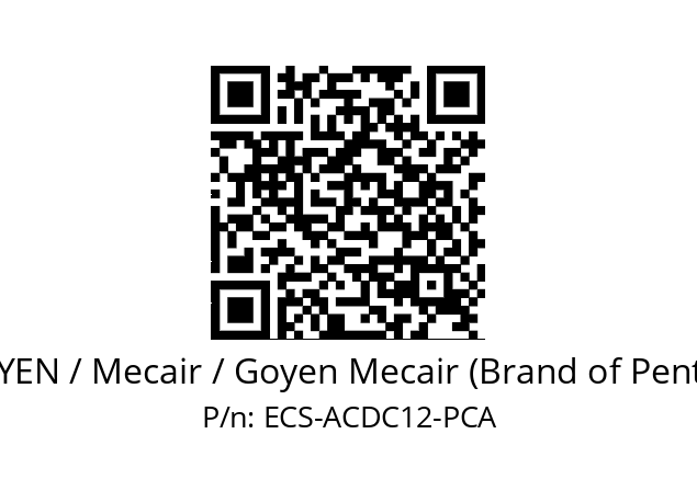   GOYEN / Mecair / Goyen Mecair (Brand of Pentair) ECS-ACDC12-PCA