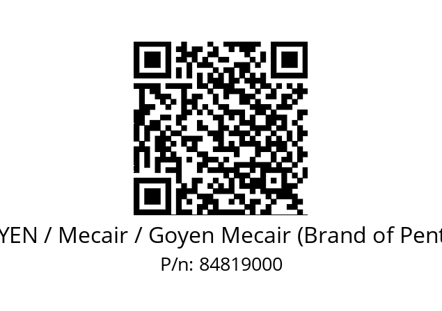   GOYEN / Mecair / Goyen Mecair (Brand of Pentair) 84819000