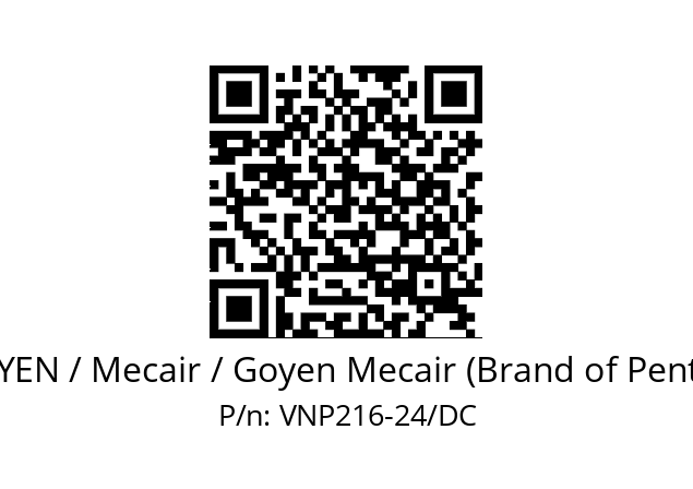   GOYEN / Mecair / Goyen Mecair (Brand of Pentair) VNP216-24/DC