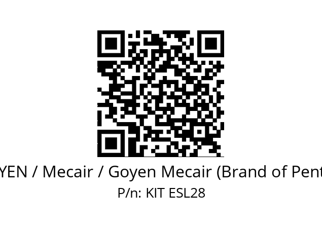   GOYEN / Mecair / Goyen Mecair (Brand of Pentair) KIT ESL28