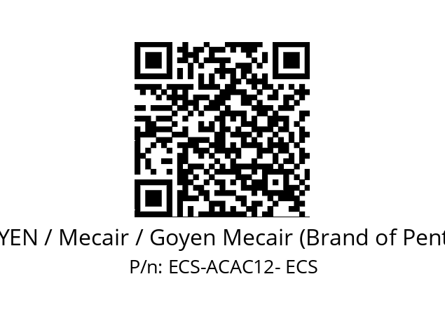   GOYEN / Mecair / Goyen Mecair (Brand of Pentair) ECS-ACAC12- ECS