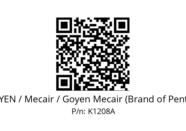   GOYEN / Mecair / Goyen Mecair (Brand of Pentair) K1208A