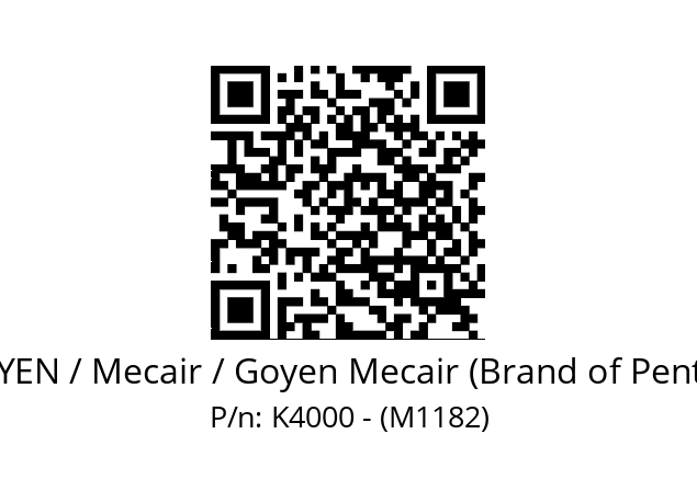   GOYEN / Mecair / Goyen Mecair (Brand of Pentair) K4000 - (M1182)