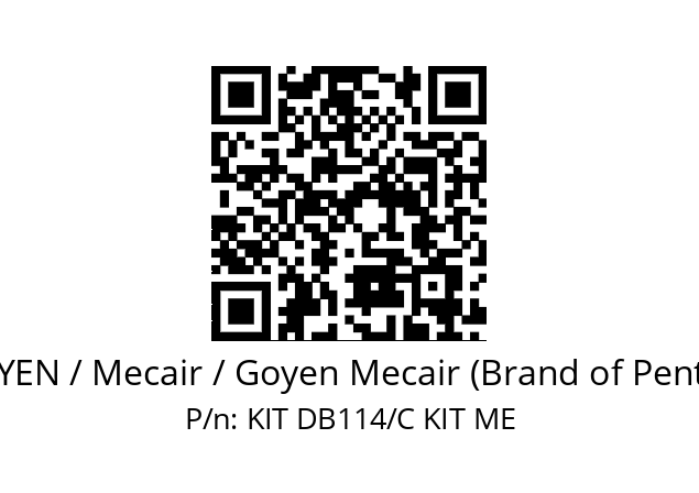   GOYEN / Mecair / Goyen Mecair (Brand of Pentair) KIT DB114/C KIT ME