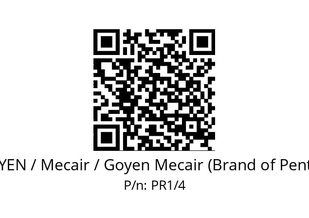   GOYEN / Mecair / Goyen Mecair (Brand of Pentair) PR1/4