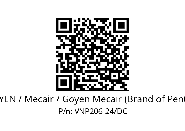   GOYEN / Mecair / Goyen Mecair (Brand of Pentair) VNP206-24/DC