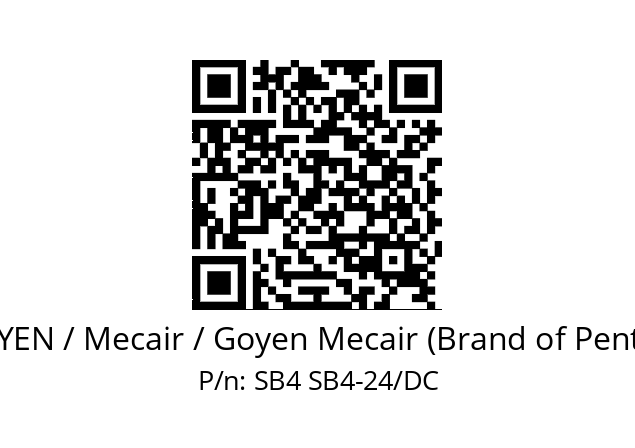   GOYEN / Mecair / Goyen Mecair (Brand of Pentair) SB4 SB4-24/DC