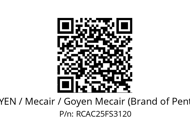   GOYEN / Mecair / Goyen Mecair (Brand of Pentair) RCAC25FS3120