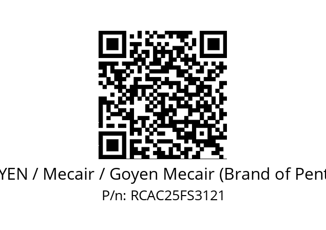   GOYEN / Mecair / Goyen Mecair (Brand of Pentair) RCAC25FS3121