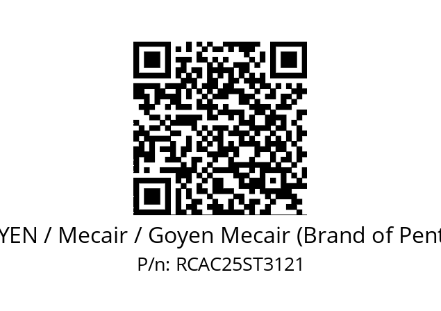   GOYEN / Mecair / Goyen Mecair (Brand of Pentair) RCAC25ST3121