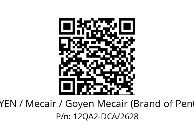   GOYEN / Mecair / Goyen Mecair (Brand of Pentair) 12QA2-DCA/2628