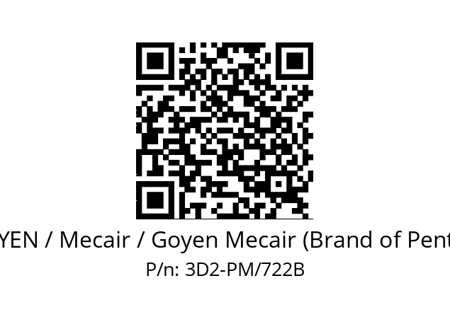   GOYEN / Mecair / Goyen Mecair (Brand of Pentair) 3D2-PM/722B