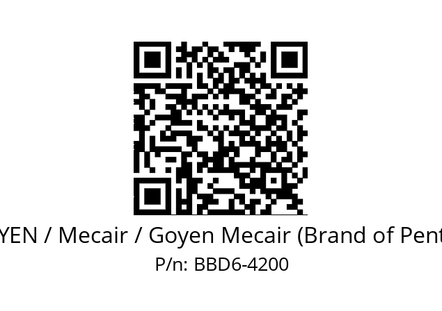   GOYEN / Mecair / Goyen Mecair (Brand of Pentair) BBD6-4200