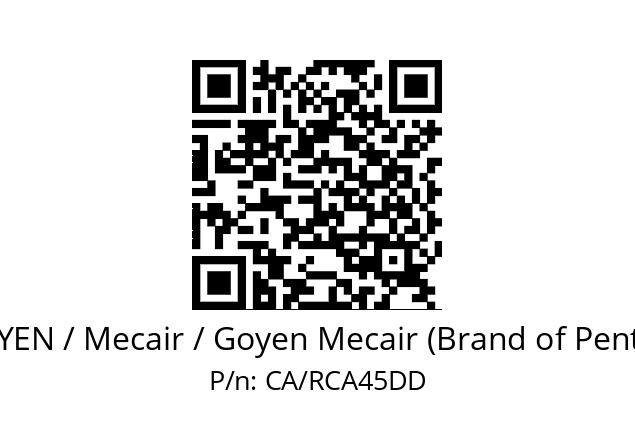   GOYEN / Mecair / Goyen Mecair (Brand of Pentair) CA/RCA45DD