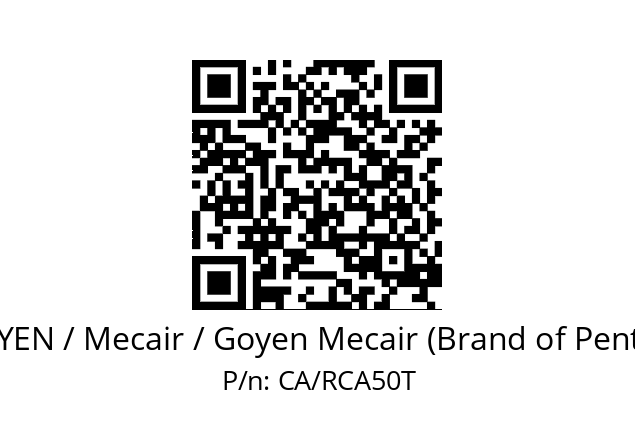   GOYEN / Mecair / Goyen Mecair (Brand of Pentair) CA/RCA50T